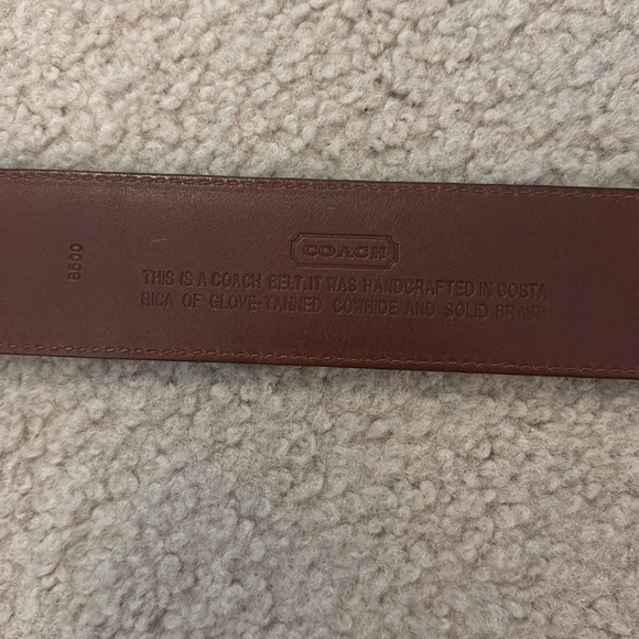COACH | Brown cowhide leather and solid brass belt - medium - Picture 3 of 8